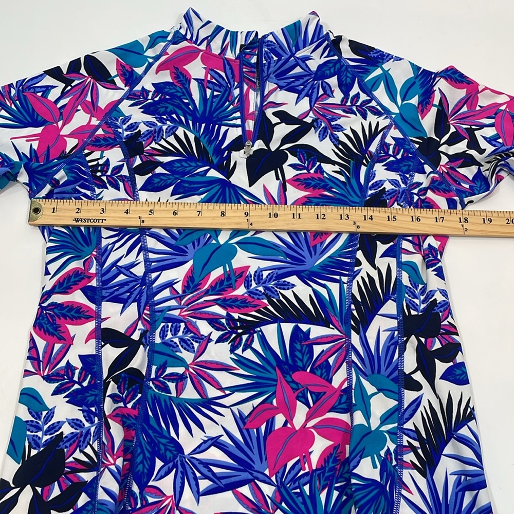 Coolibar Rash Guard size M Floral UPF 50 UV Protection EUC - Picture 7 of 9